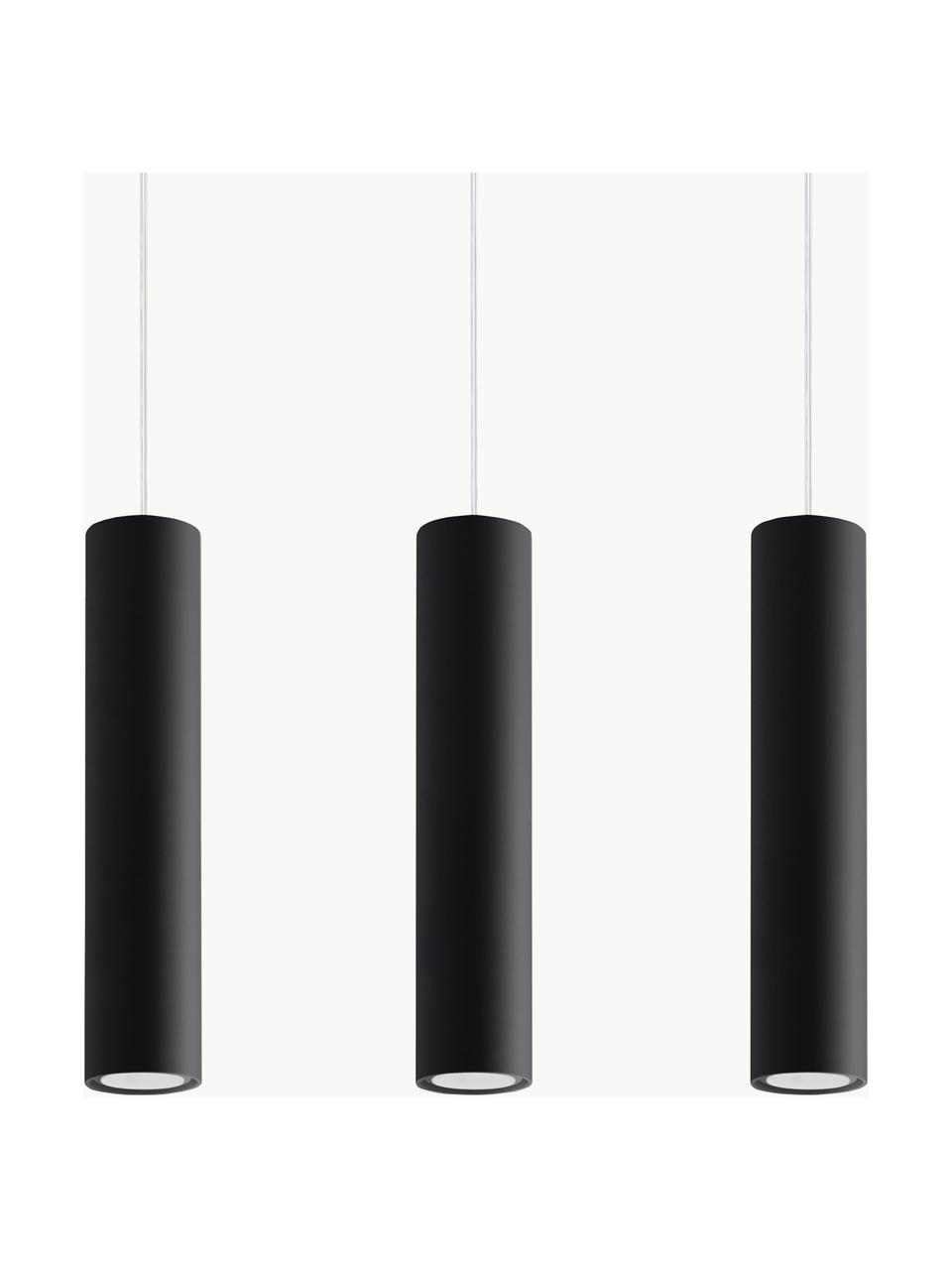 Lámpara de techo artesanal Castro, Cable: plástico, Negro, An 45 x Al 30 cm
