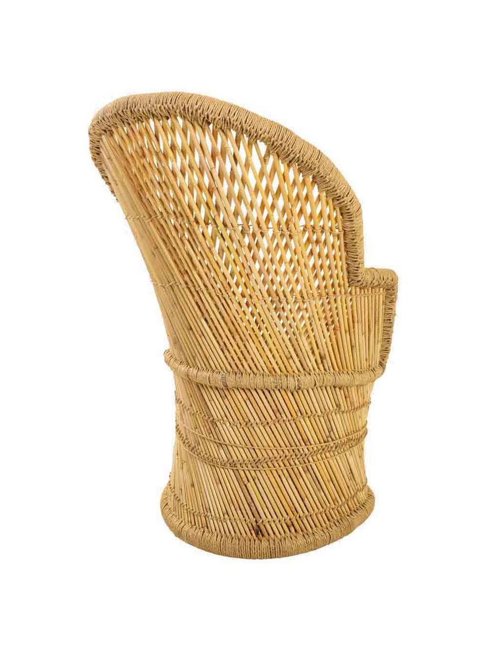 Sillón para exterior de bambú Ariadna, Madera de bambú, cuerda, Marrón, An 50 x F 69 cm