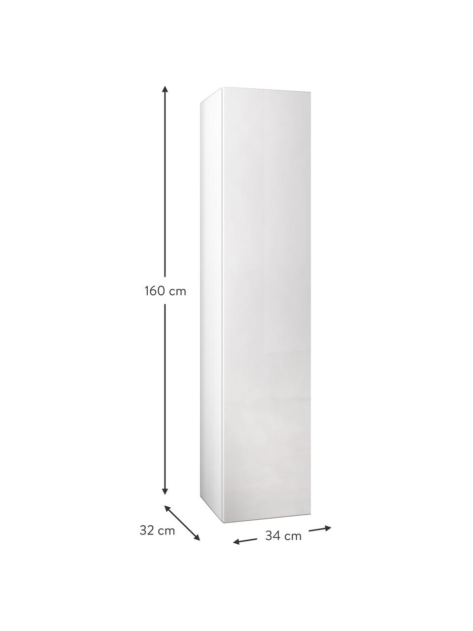 Armoire colonne de salle de bains Malmo, larg. 34 cm, Blanc, larg. 34 x haut. 160 cm