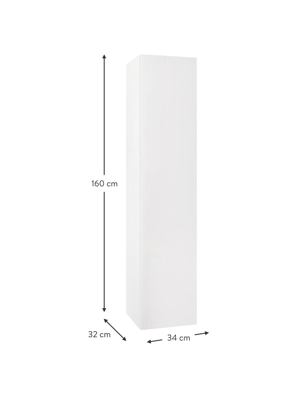 Malmo hoge badkamerkast, B 34 cm, Wit, B 34 x H 160 cm