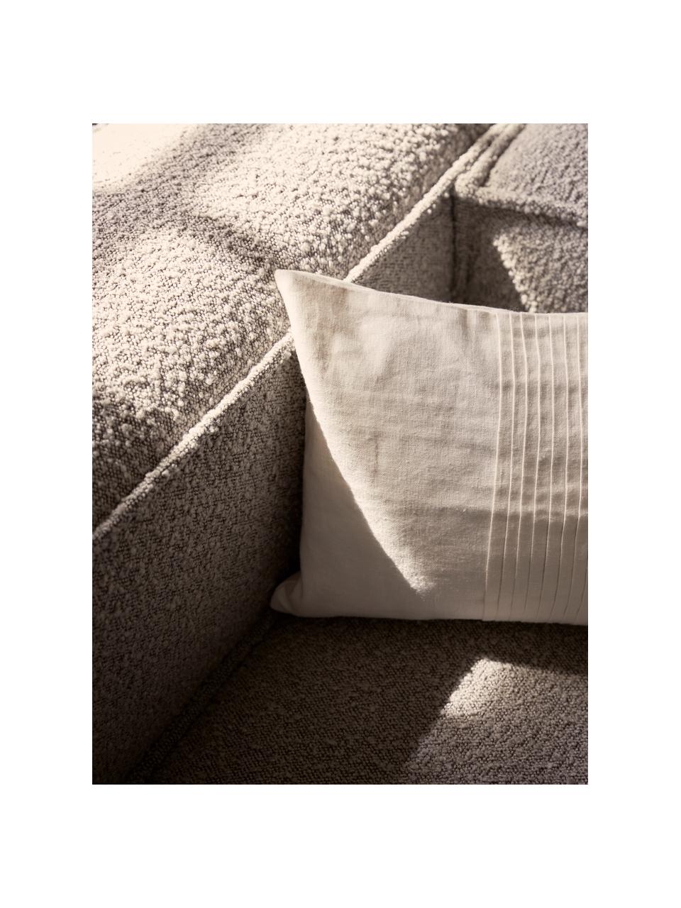 Modulárna bouclé pohovka Lennon (4-miestna), Bouclé svetlosivá, Š 327 x H 119 cm