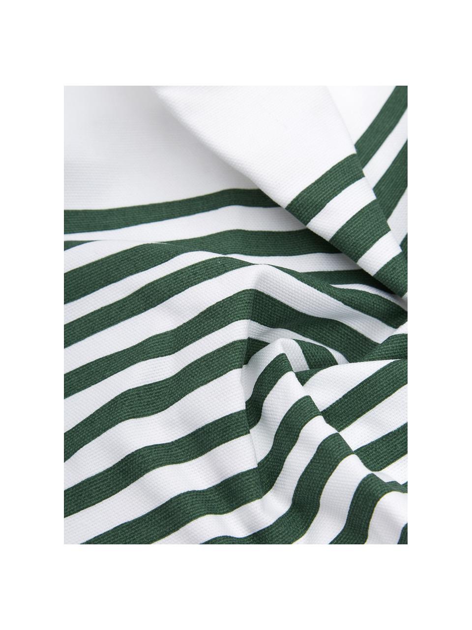 Poszewka na poduszkę Corey, 100% bawełna, Biały, ciemny zielony, S 40 x D 40 cm