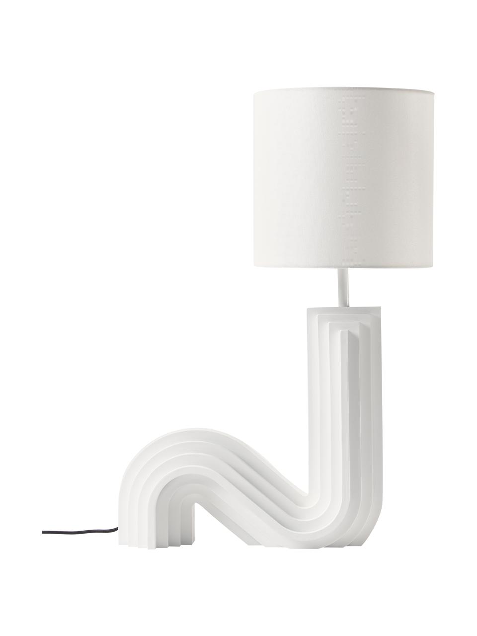 Lampa stołowa Luomo, Złamana biel, S 43 x W 61 cm