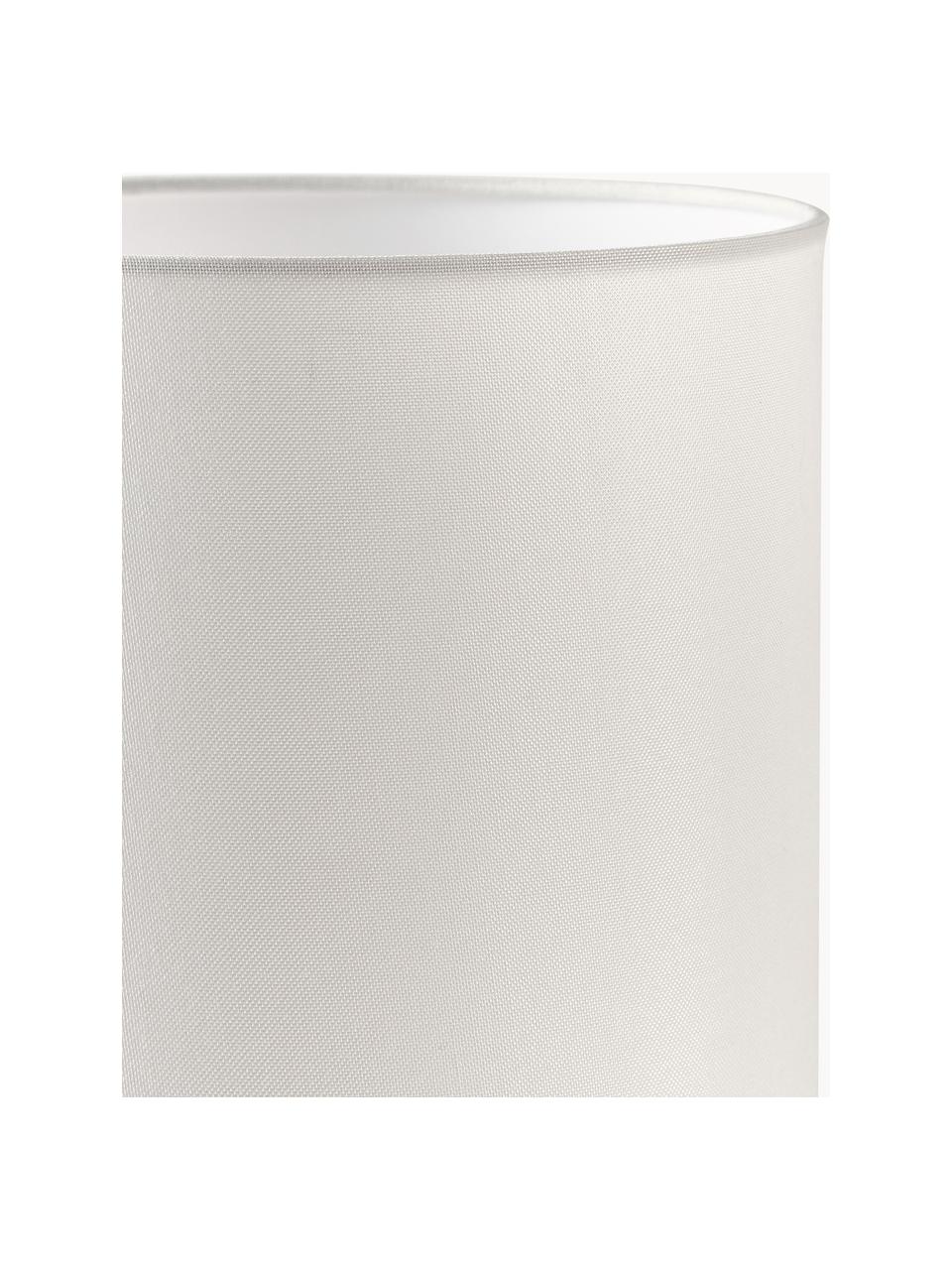 Lampada da tavolo di design Luomo, Paralume: tessuto di lino, Bianco latteo, Larg. 43 x Alt. 61 cm