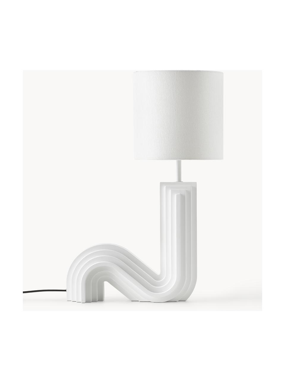 Design stolní lampa Luomo, Tlumeně bílá, Š 43 cm, V 61 cm