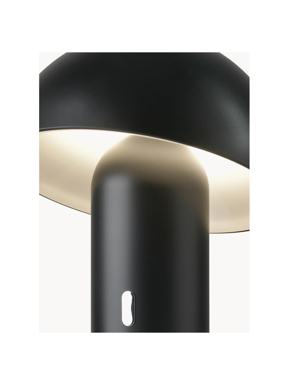 Petite lampe à poser LED mobile, à intensité variable Svamp, Plastique, Noir, Ø 16 x haut. 25 cm