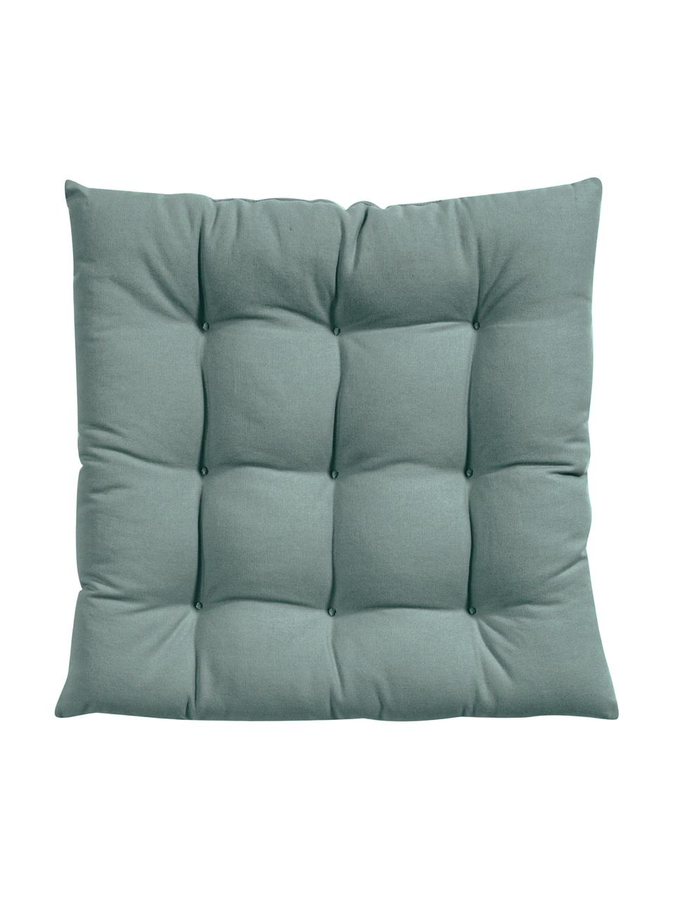 Poduszka na krzesło z bawełny Ava, Szałwiowy zielony, S 40 x D 40 cm
