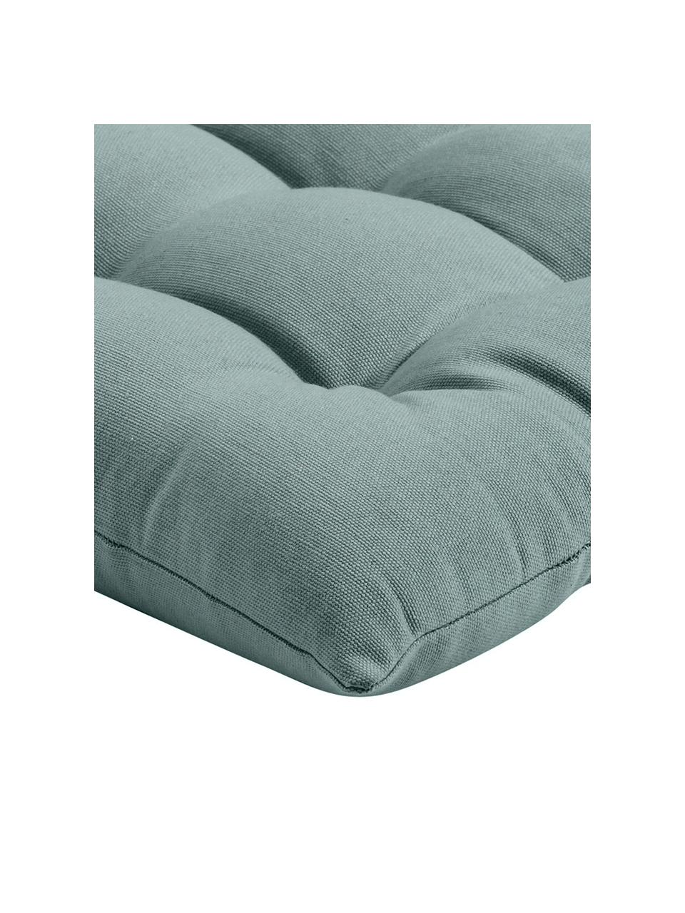 Cojín de asiento de algodón Ava, Funda: 100% algodón, Verde salvia, An 40 x L 40 cm
