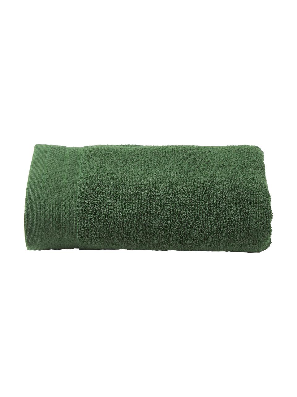 Asciugamano in varie misure Premium, 100% cotone organico certificato GOTS (da GCL International, GCL-300517).
Qualità pesante, 600 g/m², Verde scuro, Asciugamano, Larg. 50 x Lung. 100 cm