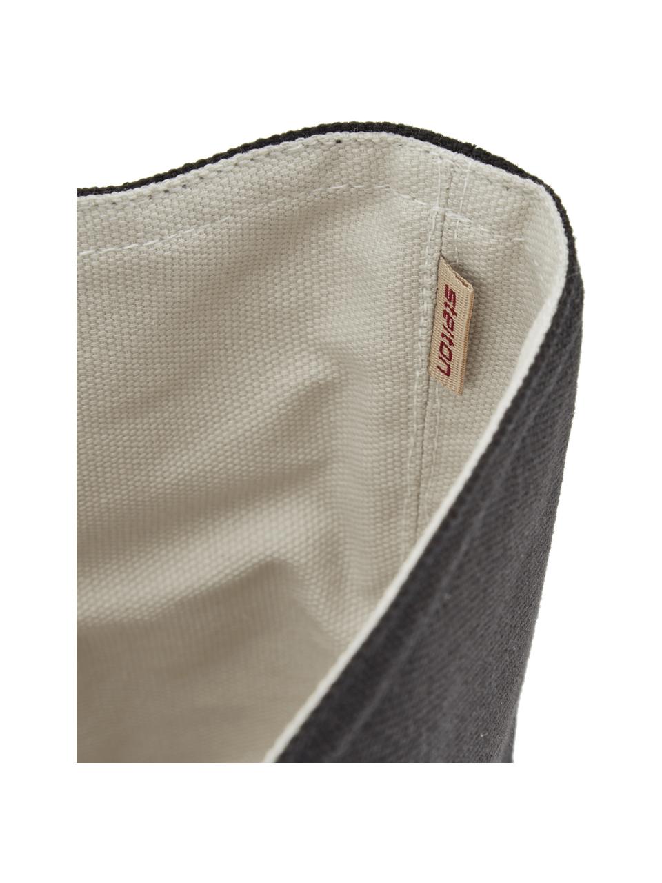 Designer broodmandje Helga Duo, Katoen, Beige, zwart, Ø 23 cm