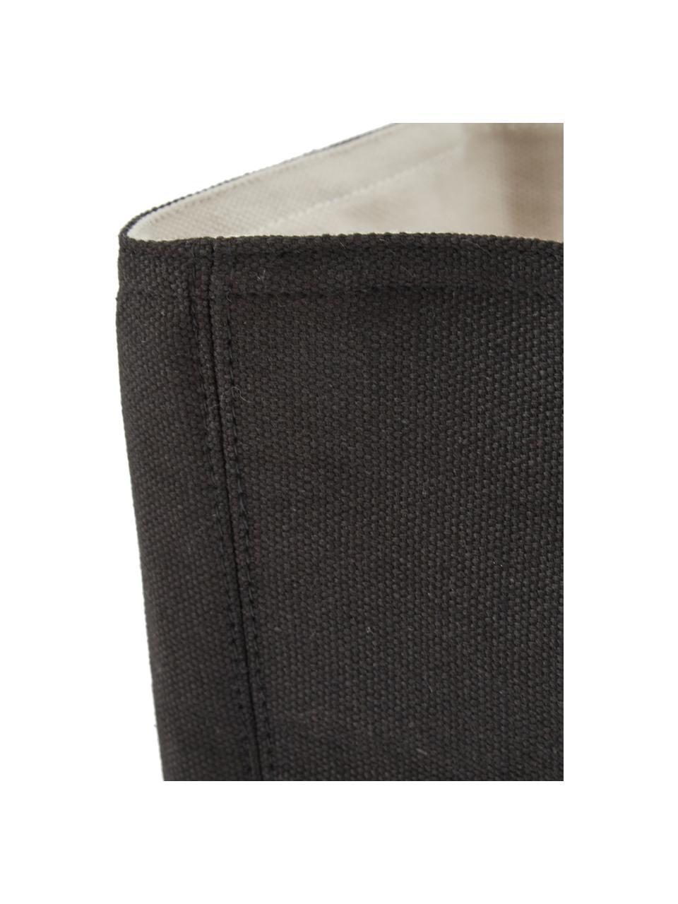 Corbeille à pain design Helga Duo, Coton, Beige, noir, Ø 23 cm
