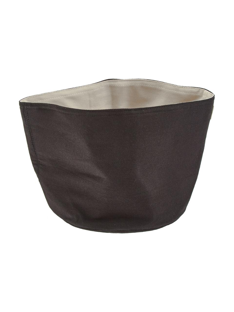 Cestino per pane di design Helga, Cotone, Beige, nero, Ø 23 cm