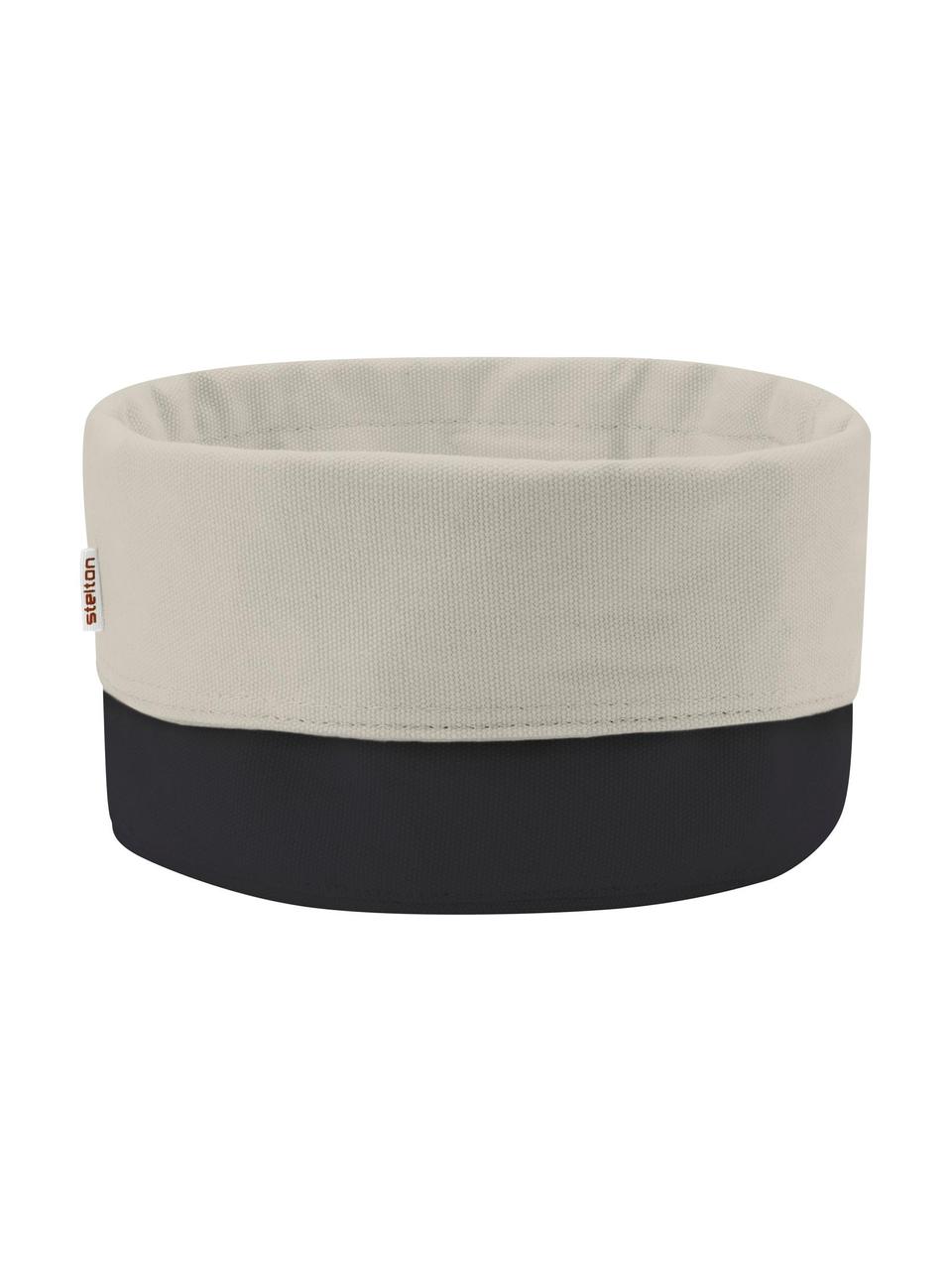Designer broodmandje Helga Duo, Katoen, Beige, zwart, Ø 23 cm