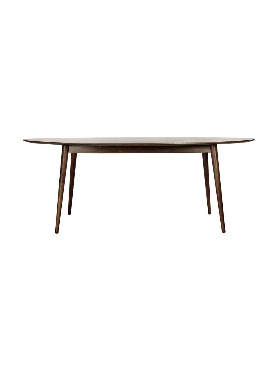 Oválny jedálenský stôl z mangového dreva Oscar, 203 x 97 cm, Masívne mangové lakované drevo, Mangové drevo, Š 203 x H 97 cm