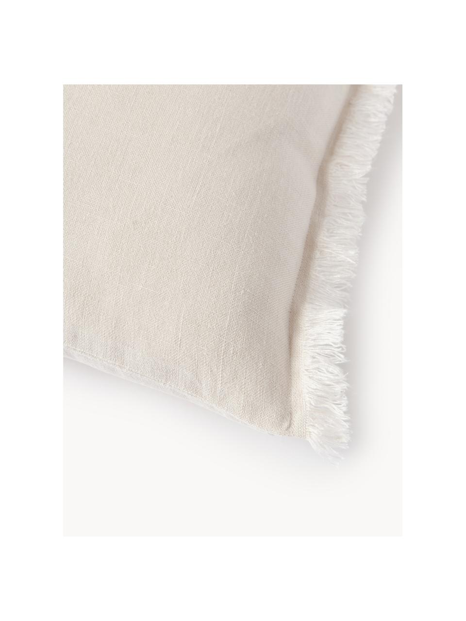 Housse de coussin pur lin avec franges Luana, 100 % pur lin

Le lin est naturellement doté d'un toucher plutôt rugueux et d'un aspect froissé
Sa résistance élevée au accrocs lui confère robustesse et longévité, Blanc crème, larg. 50 x long. 50 cm