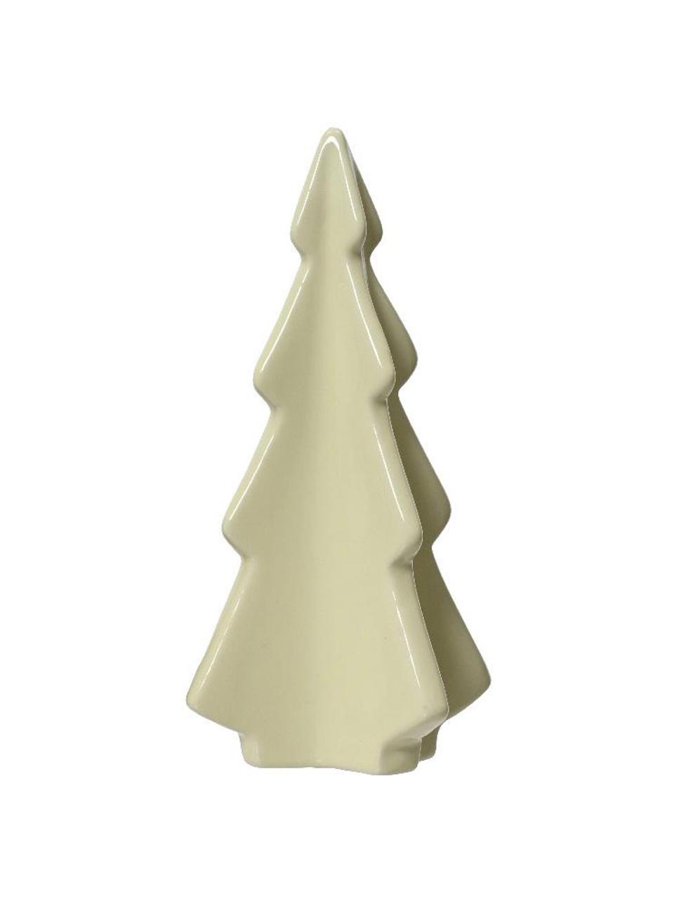 Set 3 alberelli decorativi in porcellana Dash, Porcellana, Grigio, marrone, bianco crema, Larg. 6 x Alt. 16 cm
