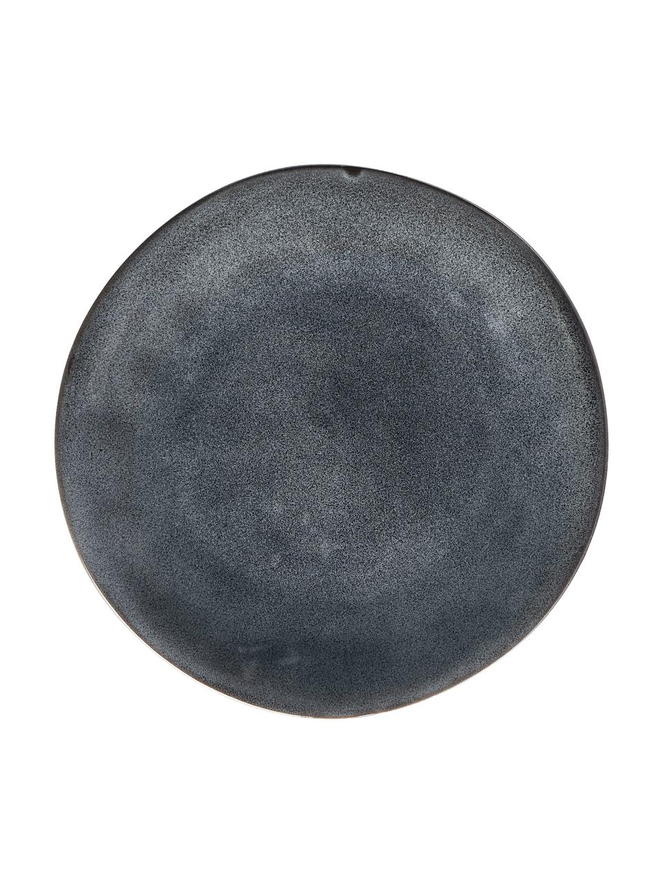 Kameninový snídaňový talíř Pauline, 2 ks, Kamenina, Tmavě šedá, Ø 21 cm