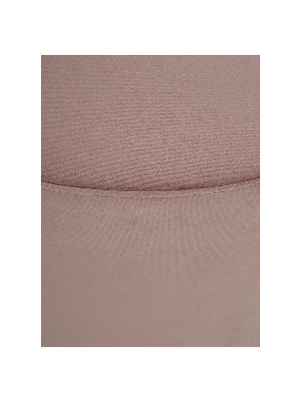 Puf de terciopelo Daisy, Tapizado: terciopelo (poliéster) Al, Estructura: madera contrachapada, Terciopelo rosa, Ø 54 x Al 38 cm