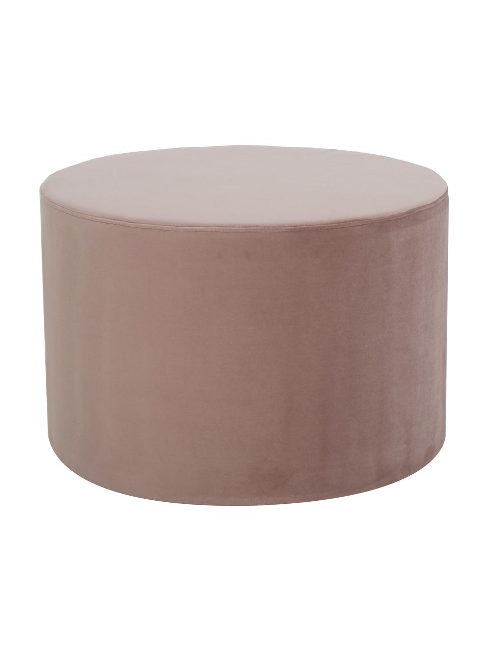 Puf de terciopelo Daisy, Tapizado: terciopelo (poliéster) Al, Estructura: madera contrachapada, Terciopelo rosa, Ø 54 x Al 38 cm