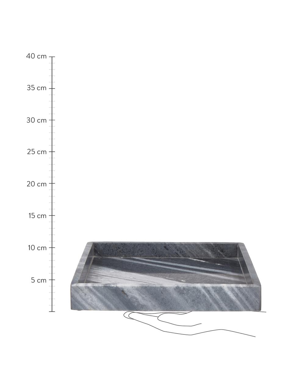 Vassoio decorativo in marmo Venice, Marmo, Grigio, marmorizzato, Larg. 30 x Prof. 30 cm