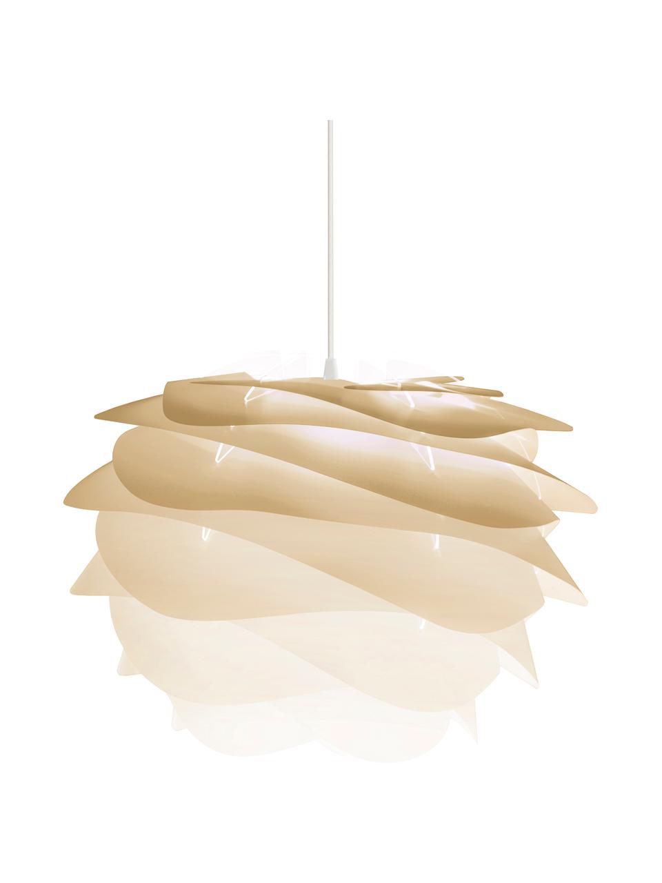 Set lampada a sospensione Carmina Mini, Paralume: policarbonato, polipropil, Baldacchino: polipropilene, Beige, Ø 32 x Alt. 22 cm