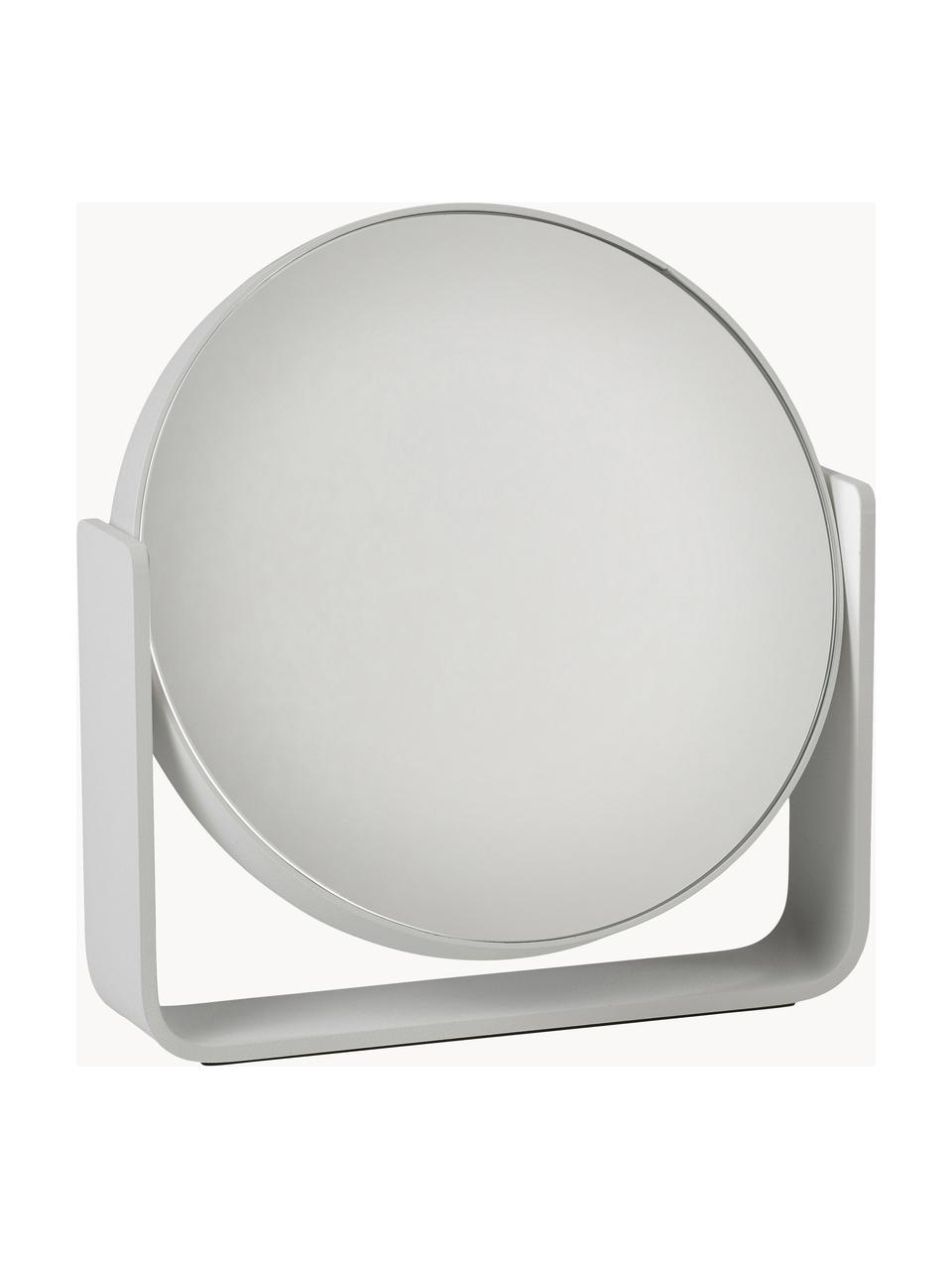 Runder Kosmetikspiegel Ume mit Vergrösserung, Hellgrau, B 19 x H 20 cm