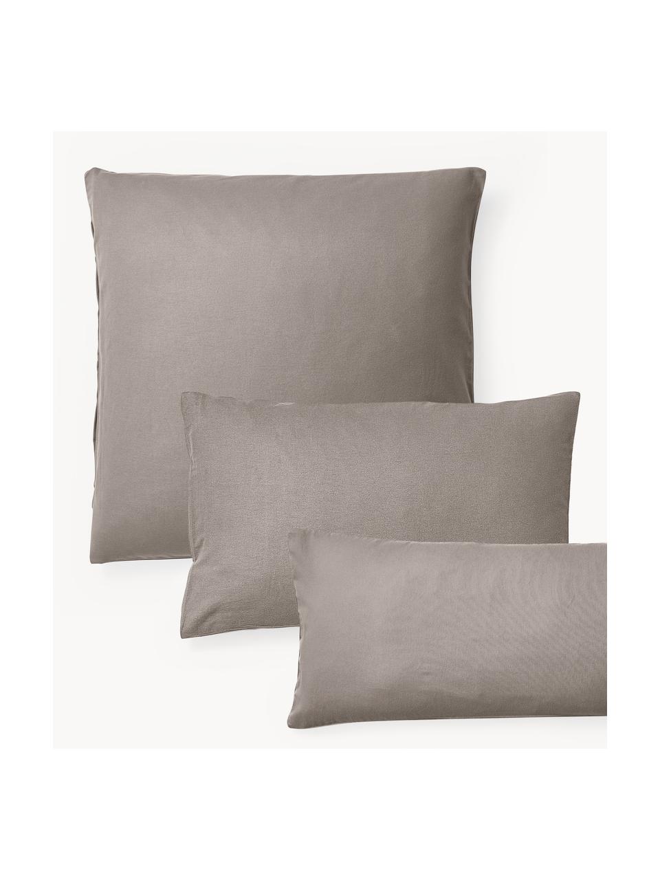 Flanelový povlak na polštář Biba, Taupe, Š 40 cm, D 80 cm