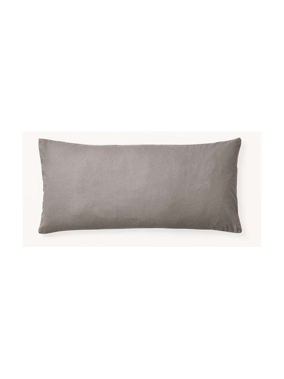 Flanelová obliečka na vankúš Biba, Sivobéžová, Š 40 x D 80 cm