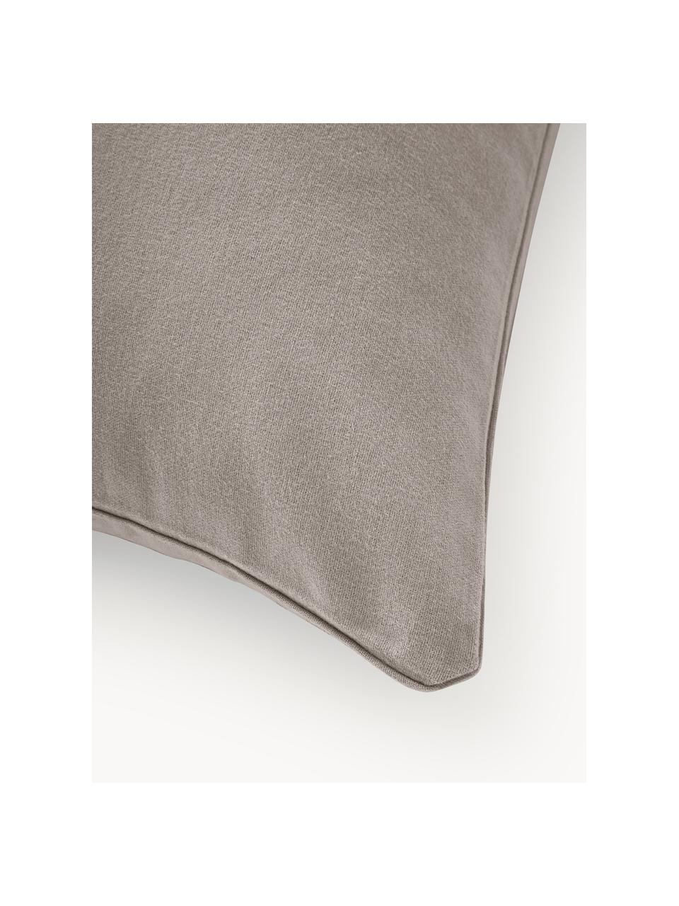 Poszewka na poduszkę z flaneli Biba, Taupe, S 40 x D 80 cm