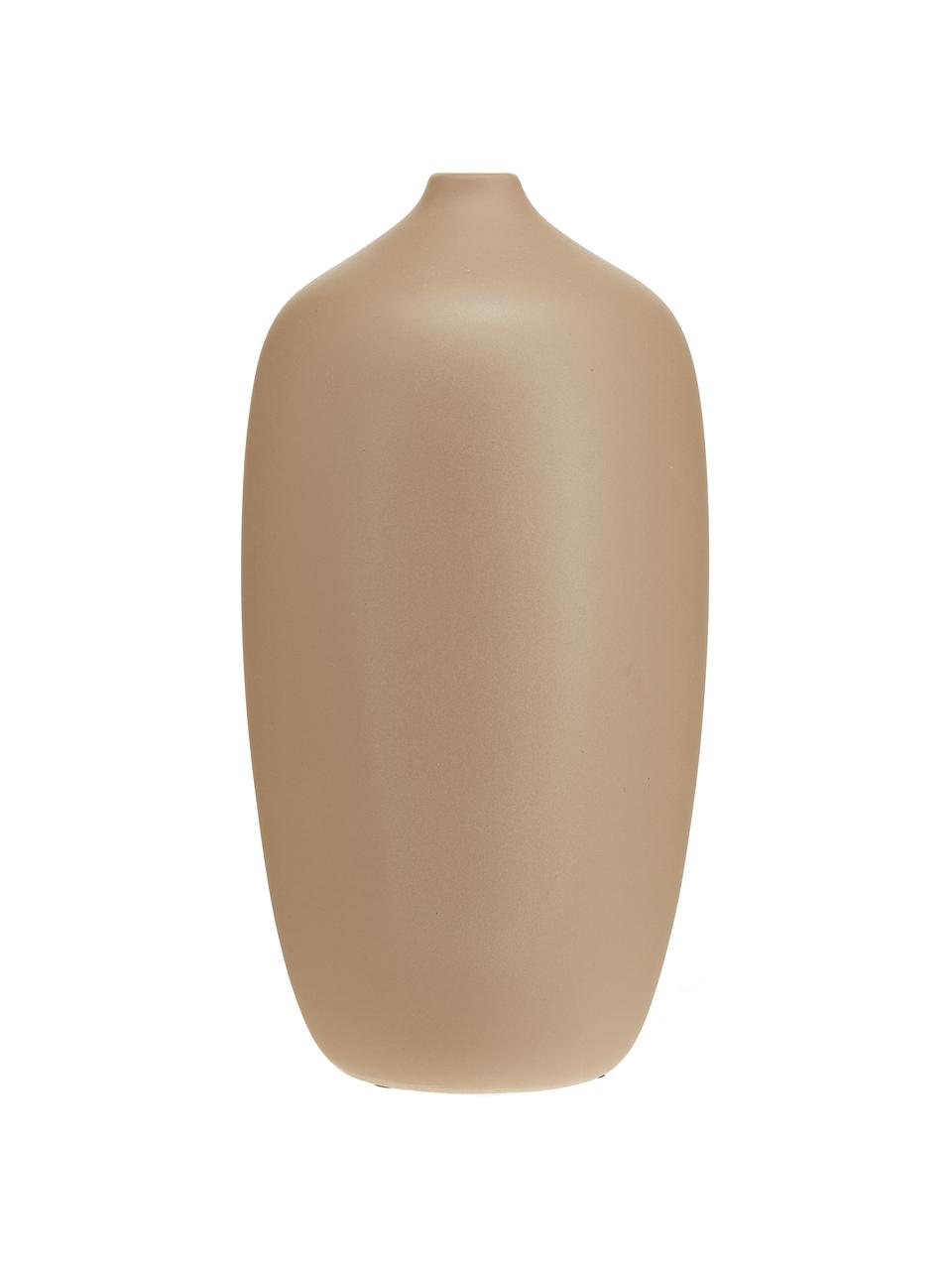 Vaso grande in ceramica Ceola, Ceramica, Beige, Ø 13 x Alt. 25 cm