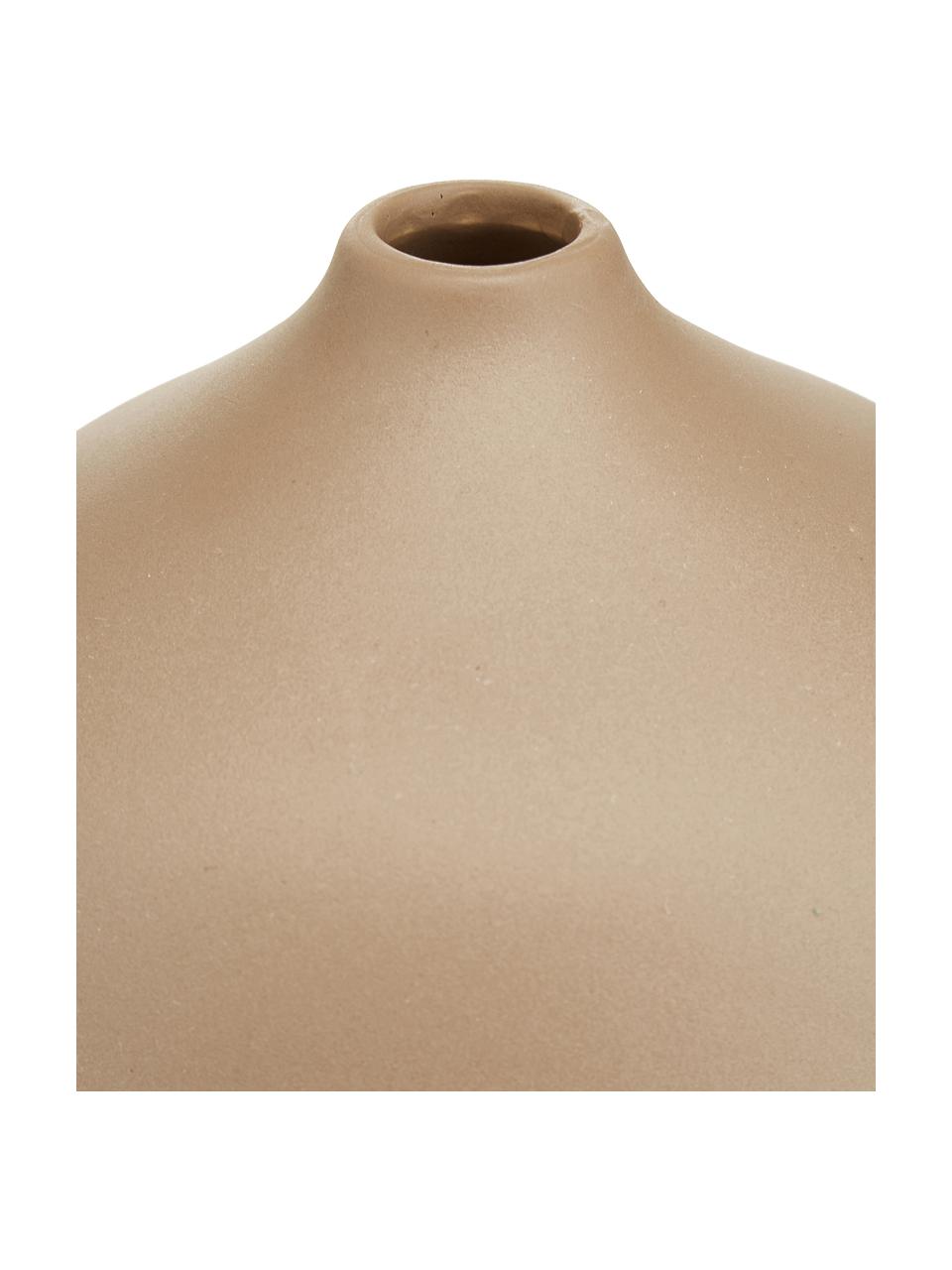 Jarrón grande de cerámica Ceola, Cerámica, Beige, Ø 13 x Al 25 cm