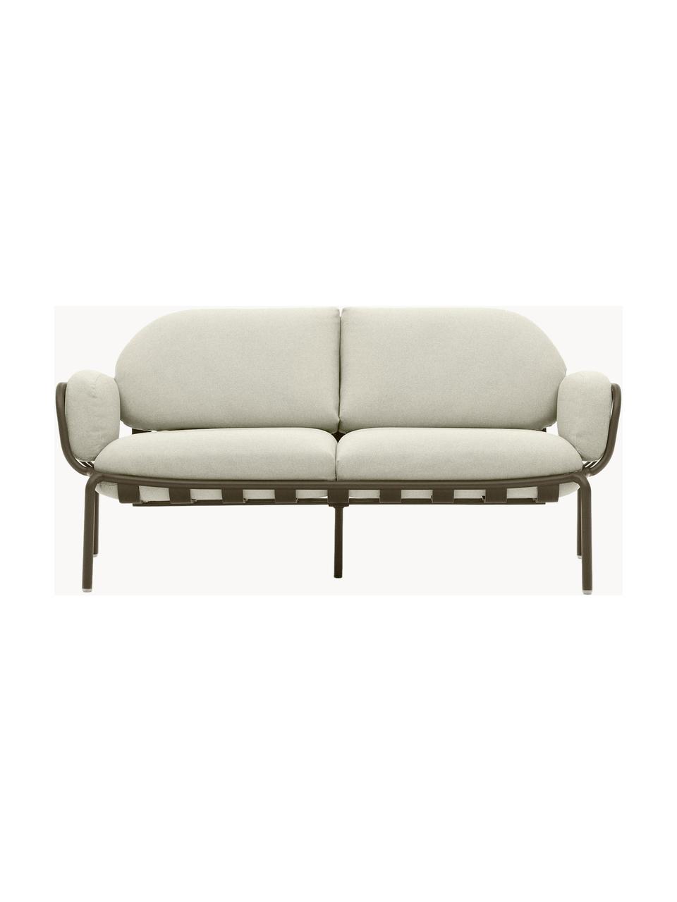 Sofá lounge para exterior Joncols (2 plazas), Tapizado: 100% poliéster Alta resis, Estructura: aluminio con pintura en p, Tejido beige claro, verde oliva, An 164 x F 80 cm
