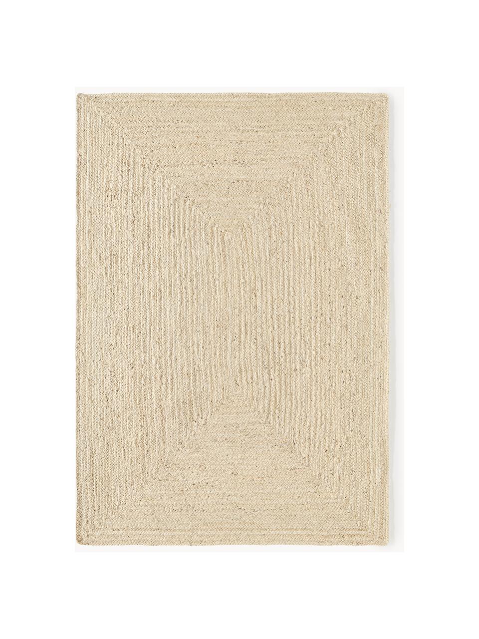 Handgefertigter Jute-Teppich Sharmila, 100 % Jute, Off White, B 60 x L 90 cm (Größe XXS)