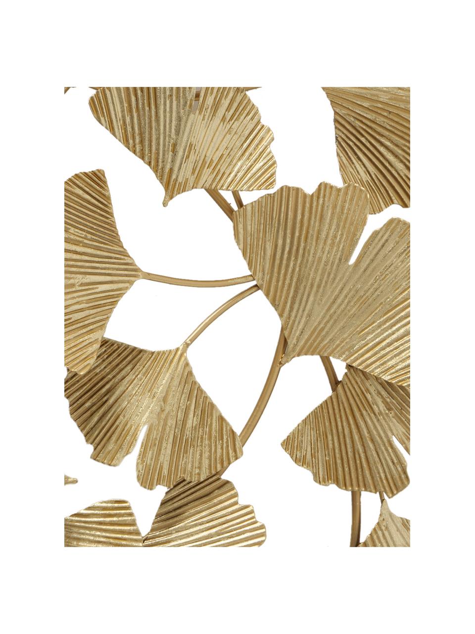 Decoración de pared Ginkgo, Metal pintado, Latón, An 75 x Al 85 cm