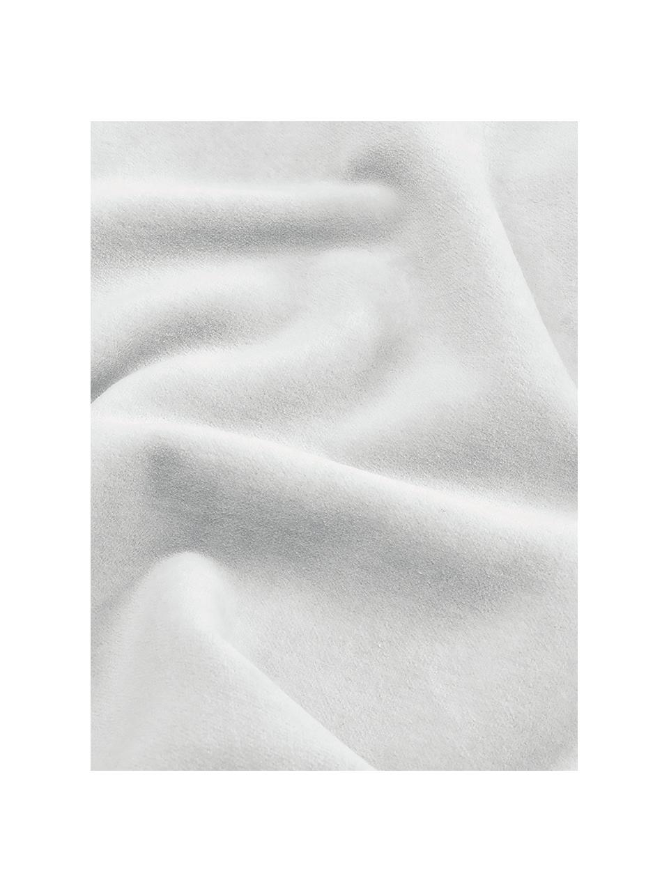 Copricuscino in velluto Dana, 100% velluto di cotone, Grigio chiaro, Larg. 40 x Lung. 40 cm