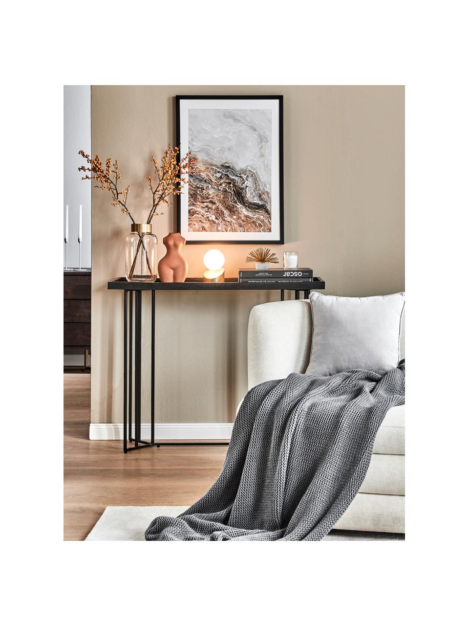 Funda de cojín de terciopelo Dana, 100% terciopelo de algodón, Gris claro, An 40 x L 40 cm