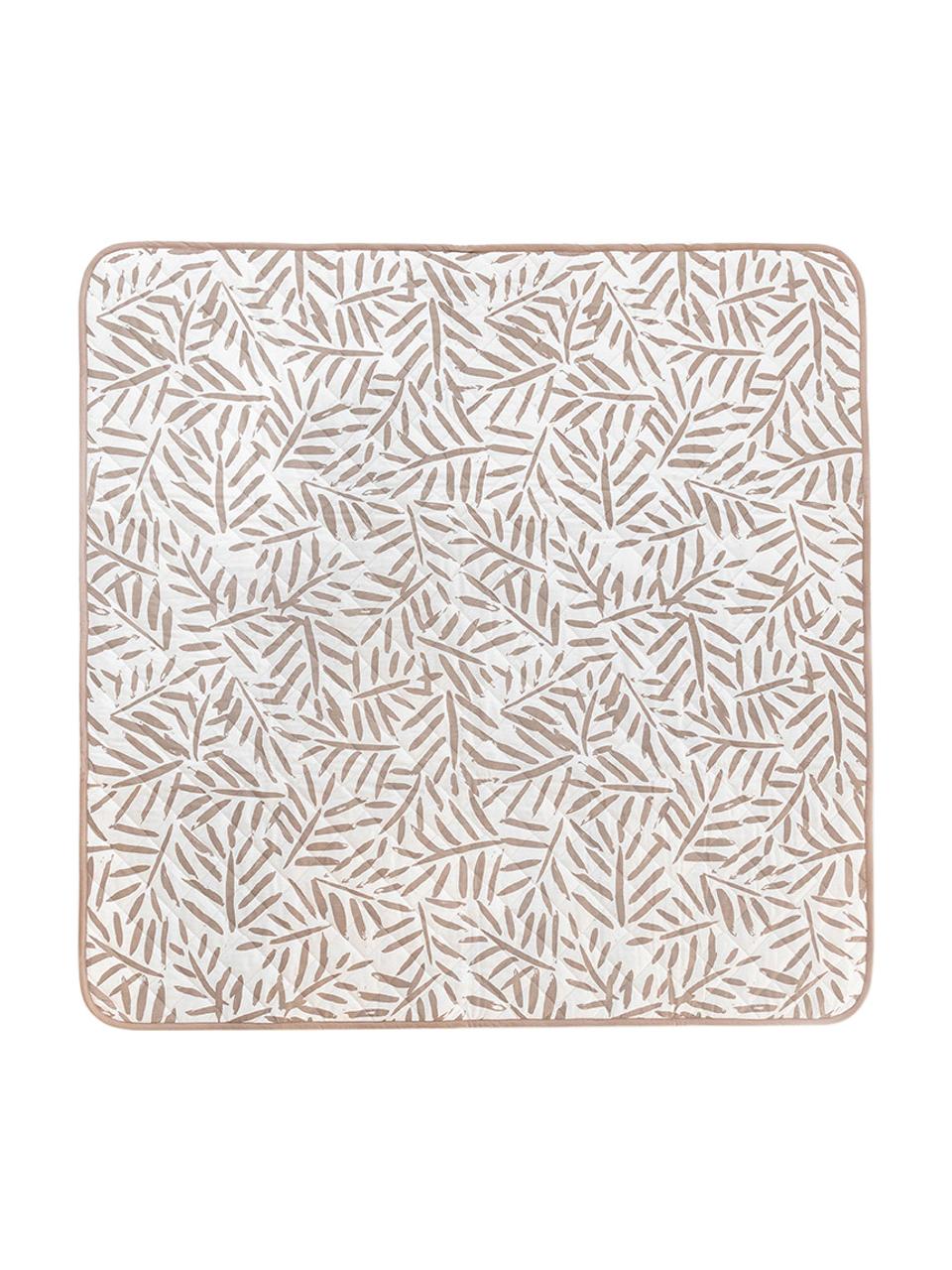Tapis de jeu réversible Tan, Brun, blanc, larg. 120 x long. 120 cm