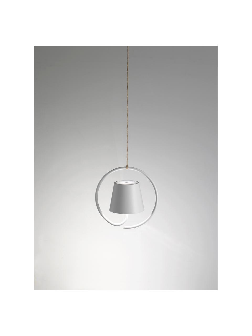 Petite suspension LED mobile Poldina, intensité lumineuse variable, Aluminium, enduit, Blanc, mat, Ø 20 x haut. 20 cm