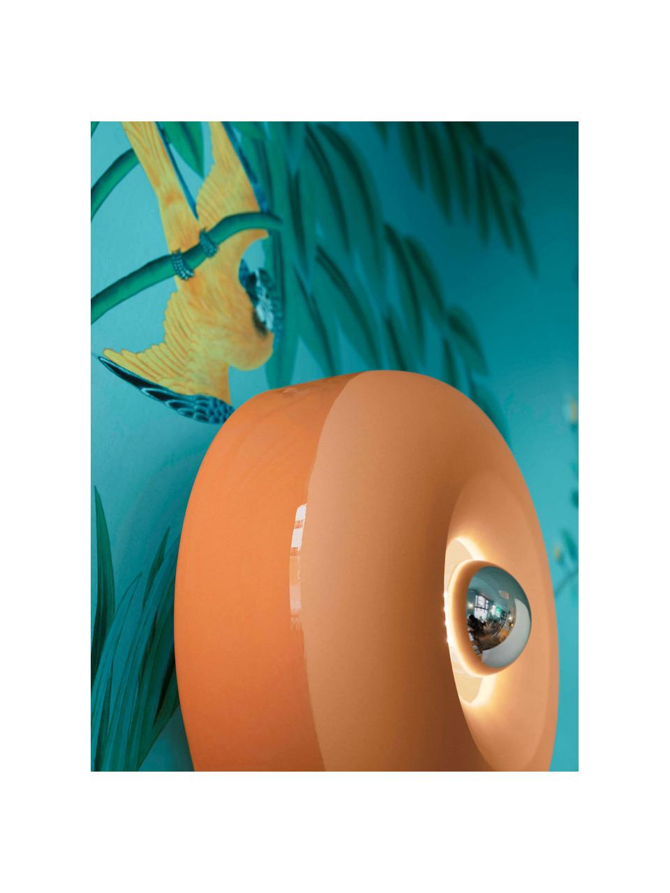 Plafón artesanal Bellota, Cerámica, Naranja, Ø 28 x Al 14 cm