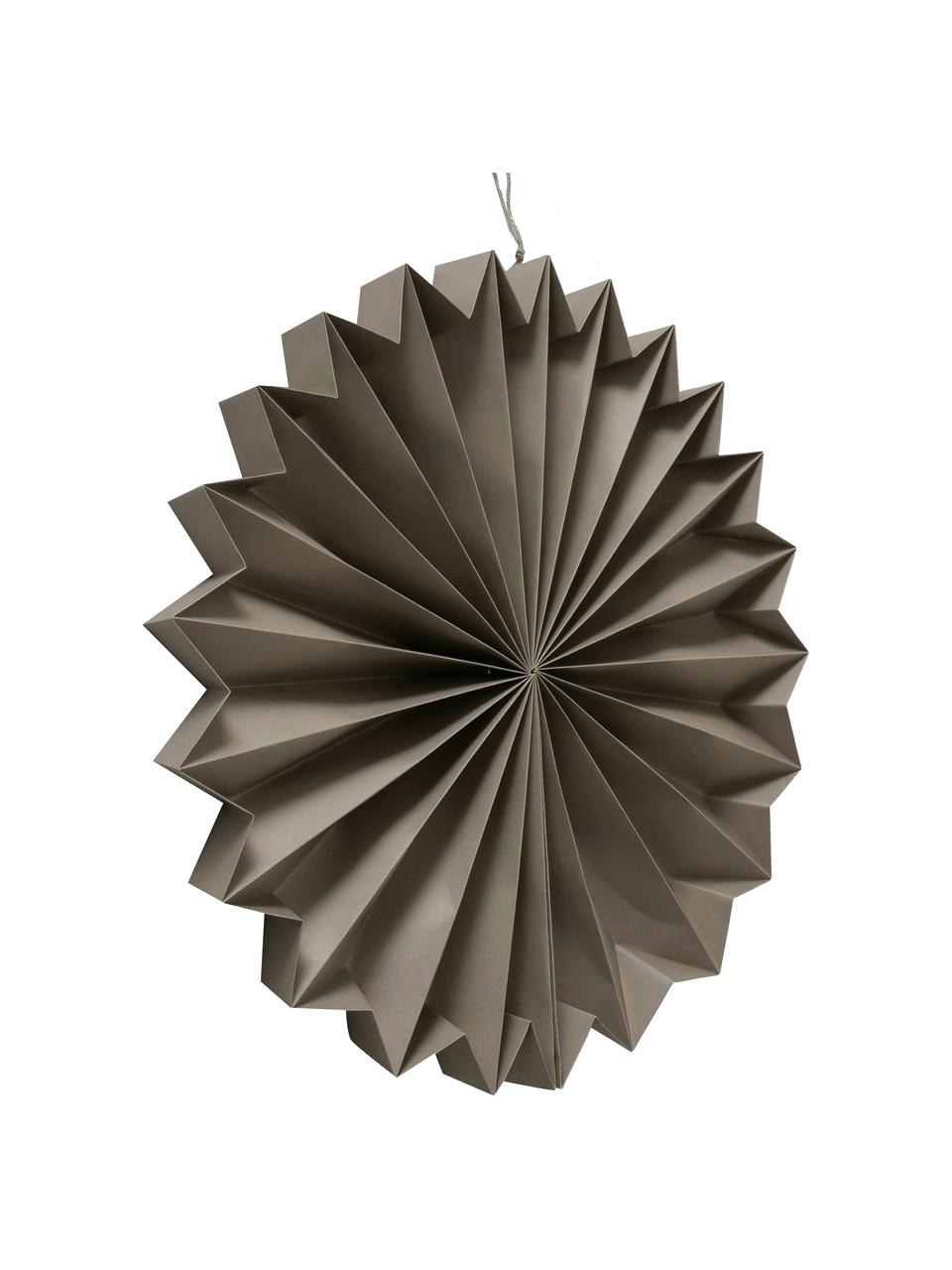 Adornos navideños estrellas artesanales Dilia, 3 uds., Papel reciclado, Negro, blanco, greige, Ø 30 cm