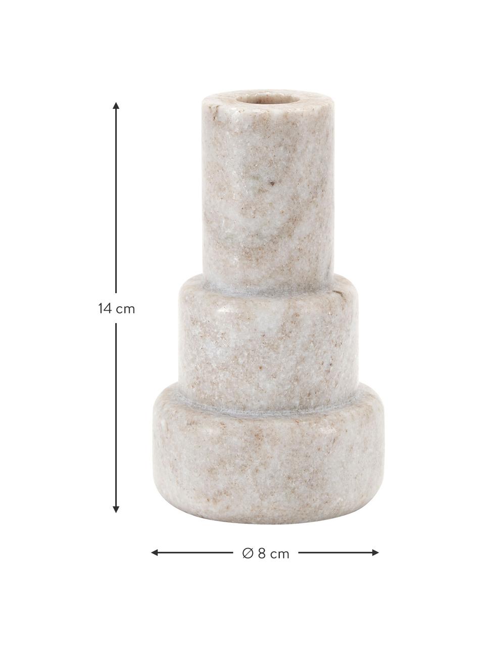 Chandelier marbre beige Stone, Marbre, Marbre beige, Ø 8 x haut. 14 cm