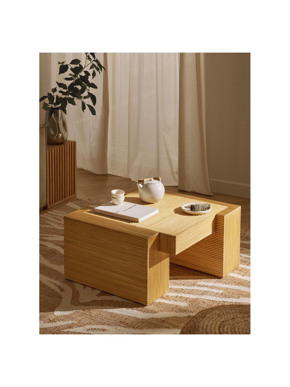 Mesa de centro Elian, Madera de caoba, An 70 x F 70 cm