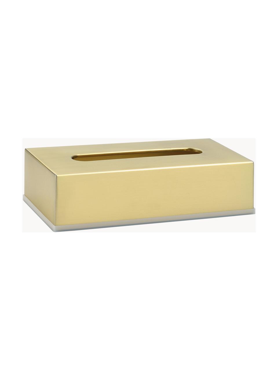 Krabička na kapesníky Acton, Potažená nerezová ocel, Zlatá, Š 26 cm, H 13 cm