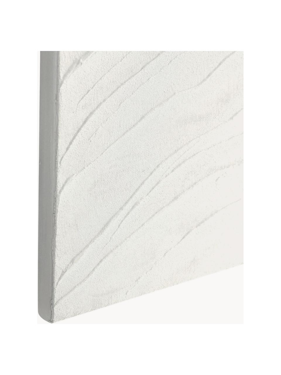 Leinwandbild Texture, Bild: Flachsfasern, Weiss, B 80 x H 100 cm