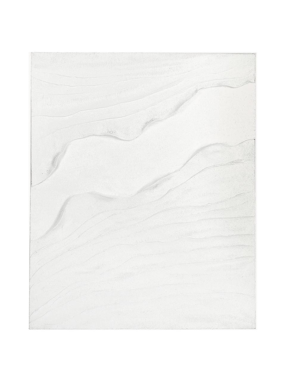 Leinwandbild Texture, Bild: Flachsfasern, Weiss, B 80 x H 100 cm