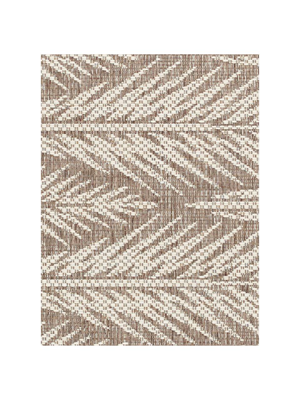 Design in- &  outdoor vloerkleed Pella met grafisch patroon, 100% polypropyleen, Taupe, beige, B 160 x L 230 cm (maat M)