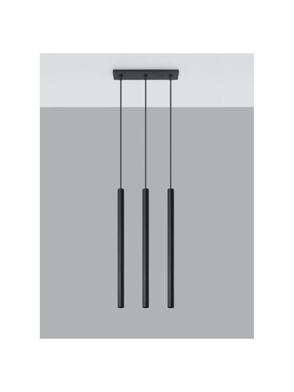 Suspension Fideus, Noir, mat, larg. 30 x haut. 90 cm