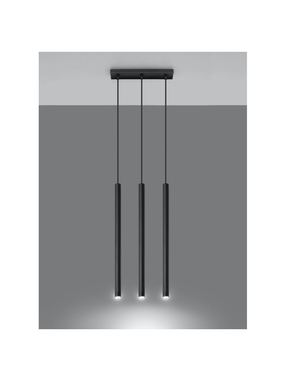 Suspension Fideus, Noir, mat, larg. 30 x haut. 90 cm