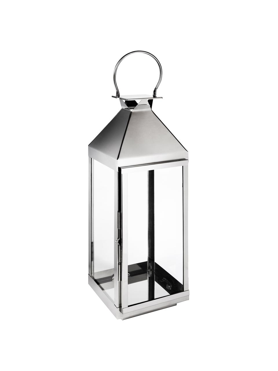 Lanterna Grace, Acciaio inossidabile lucidato a specchio, vetro, Accaio inossidabile, Alt. 60 cm