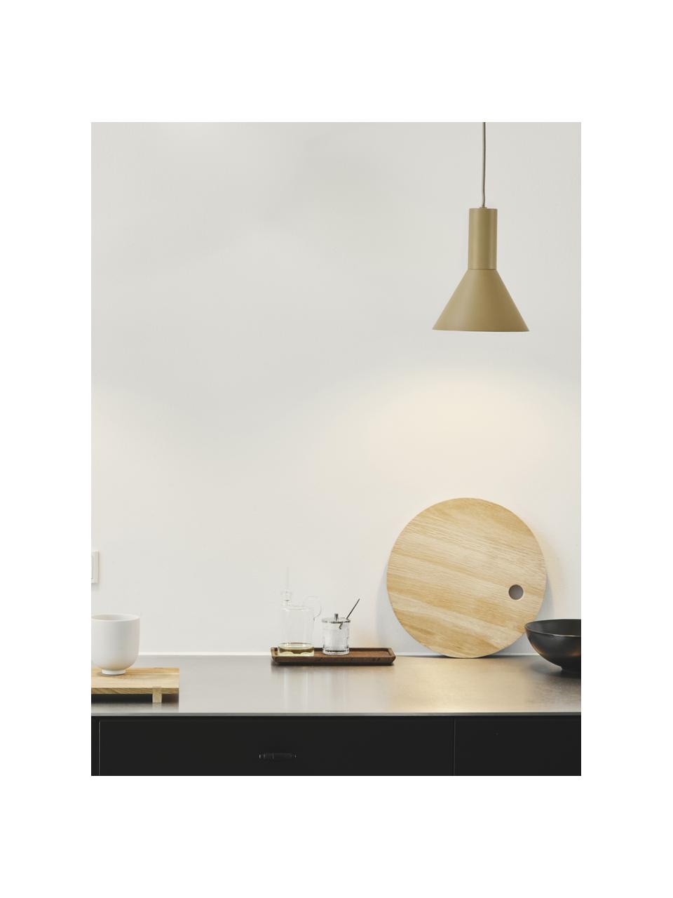 Kleine design hanglamp Lyss, Olijfgroen, Ø 18 x H 23 cm